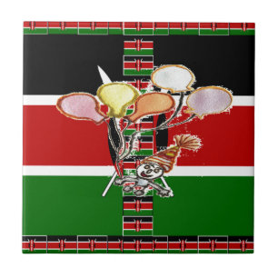 Kenya Birthday Kakelplatta