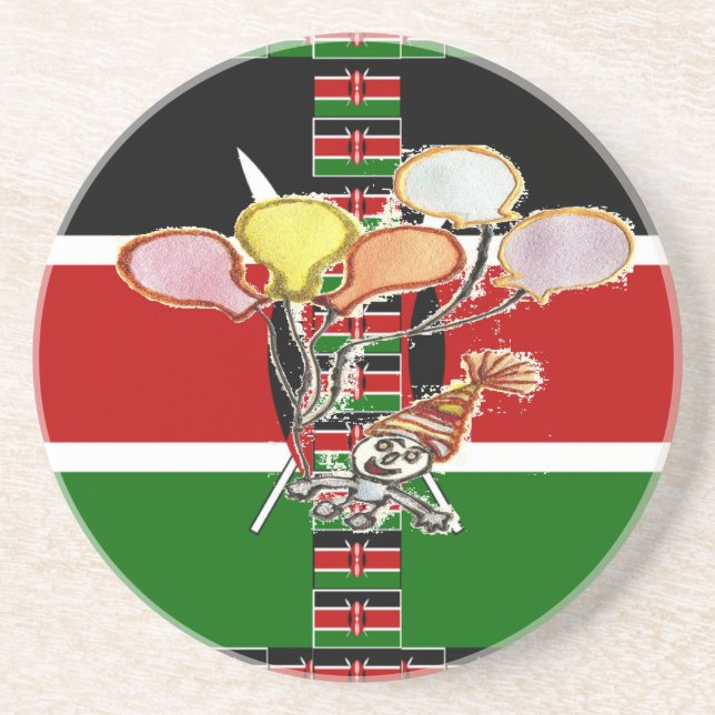 Kenya Birthday Underlägg Sandsten (Framsidan)