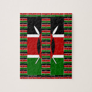 Kenya Black Red grönt Pussel