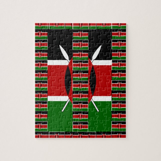 Kenya Black Red grönt Pussel (Vertikal)