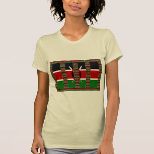Kenya Black Red grönt Tee Shirt