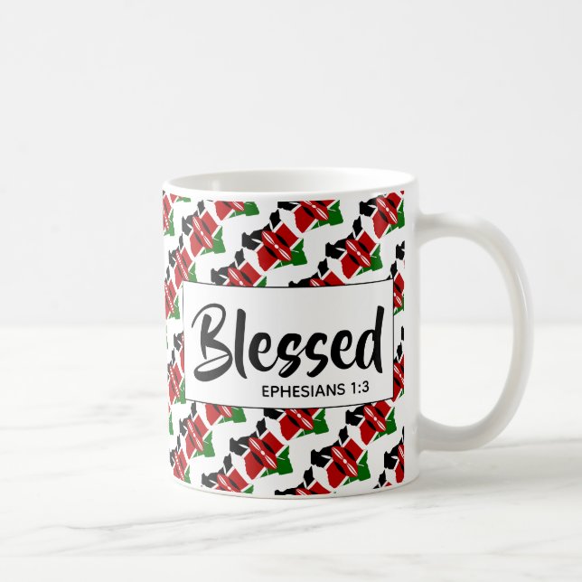 KENYA Blsed Ephesian Christian Scripture Kaffemugg (Höger)