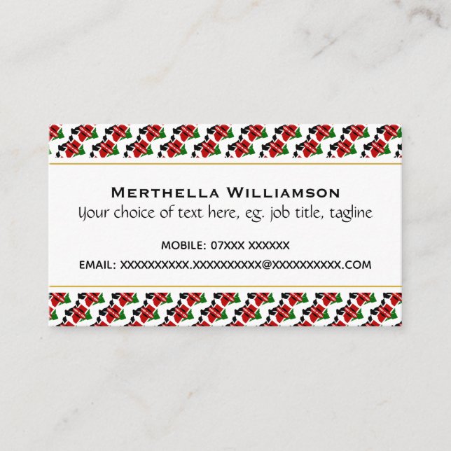 KENYA Christian Scripture John 3:16 Visitkort (Framsida)