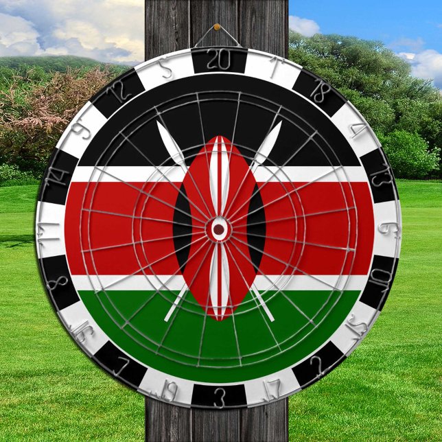 Kenya Dartboard och Kenyan Flagga/speltavla Darttavla (Skapare uppladdad)