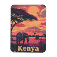 Kenya Elephant Sunset
