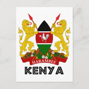KENYA - emblem / flagga / jacka av arm / symbol Vykort