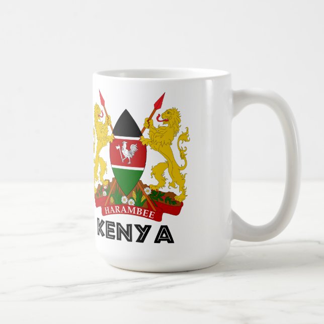 KENYA - emblem/flagga/vapensköld/symbol Kaffemugg (Höger)