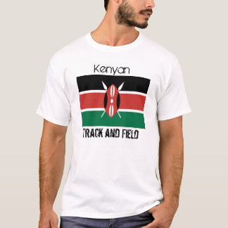 Kenya_flag som är kenyansk, friidrott tee shirt