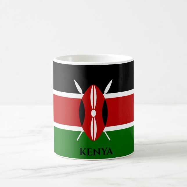 Kenya Flagga, Afrika Kaffemugg (Center)