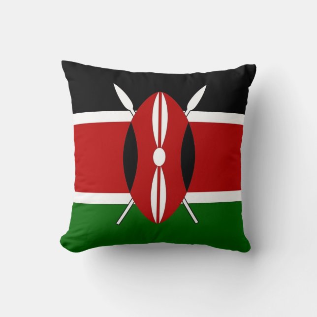 Kenya Flagga American MoJo Pillow Kudde (Framsida)