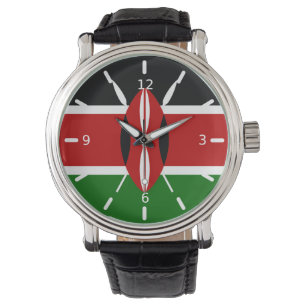Kenya flagga armbandsur
