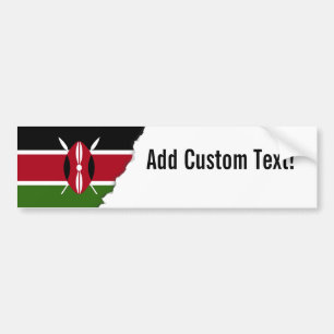 Kenya Flagga Bildekal