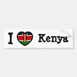 Kenya Flagga Bildekal