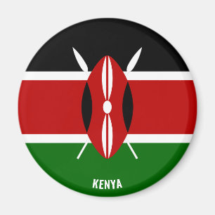 Kenya Flagga Charming Patriotic Magnet