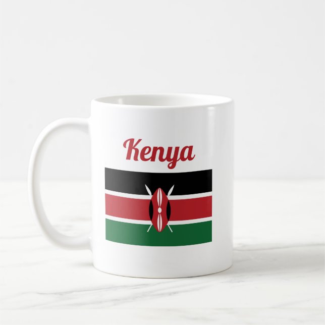 Kenya Flagga Coffee Mugg (Vänster)
