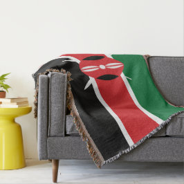 Kenya flagga filt