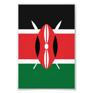 Kenya flagga fototryck
