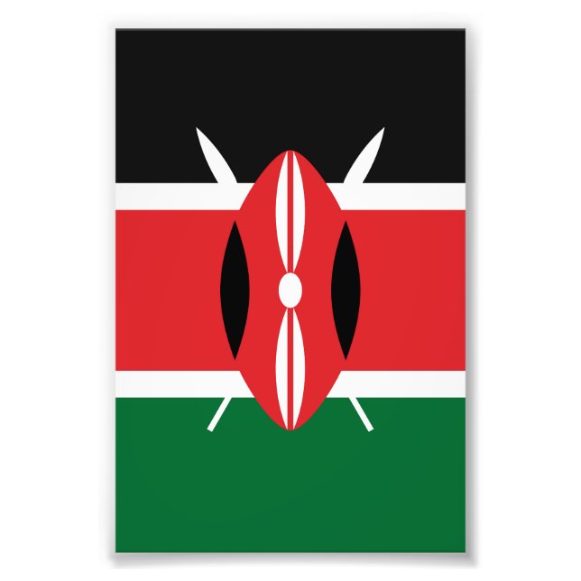 Kenya flagga fototryck (Framsidan)