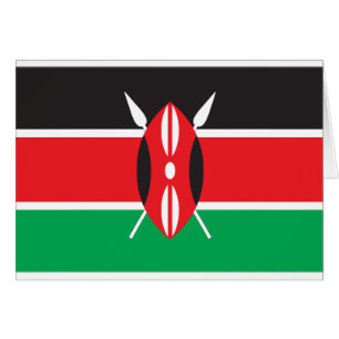 Kenya flagga hälsningskort