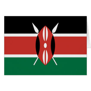 Kenya Flagga Hälsningskort