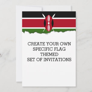 Kenya Flagga Inbjudningar
