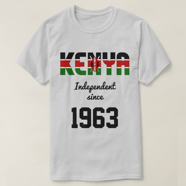 Kenya Flagga Independence Firande T Shirt (Design framsida)