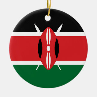 Kenya flagga julgransprydnad keramik