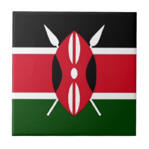 Kenya Flagga Kakelplatta