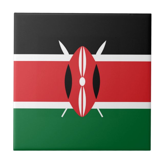 Kenya flagga kakelplatta (Framsidan)
