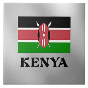 Kenya flagga  kakelplatta