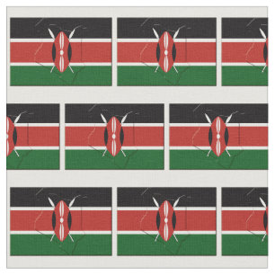 KENYA FLAGGA Karta kontur Tyg
