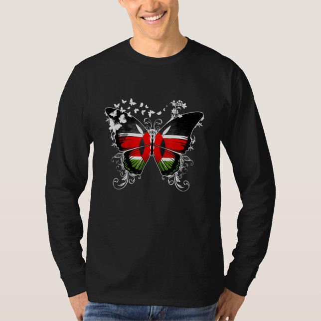 Kenya Flagga Kenyan T Shirt (Framsida)