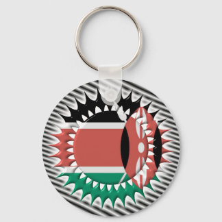 Kenya Flagga Keychain Nyckelring