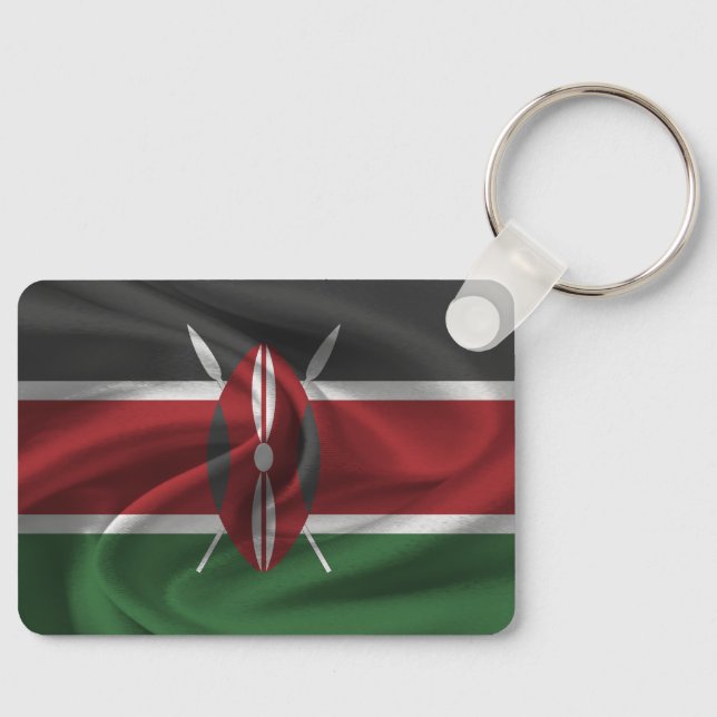Kenya Flagga Keychain Nyckelring (Framsida)