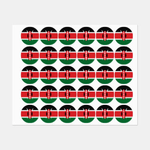 Kenya flagga klistermärke
