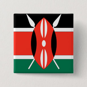 Kenya flagga knapp