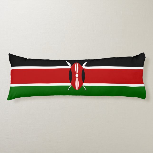 Kenya Flagga Kroppskudde (Framsidan)