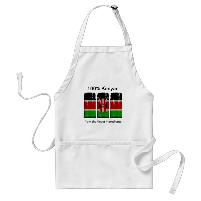 Kenya Flagga Kryddburkar Förkläde (Framsidan)