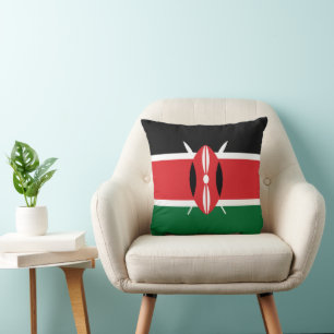 Kenya flagga kudde