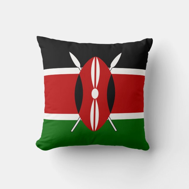 Kenya Flagga Kudde (Framsida)