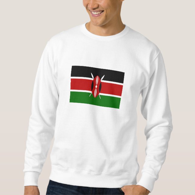 Kenya Flagga Lång Ärmad Tröja (Framsida)