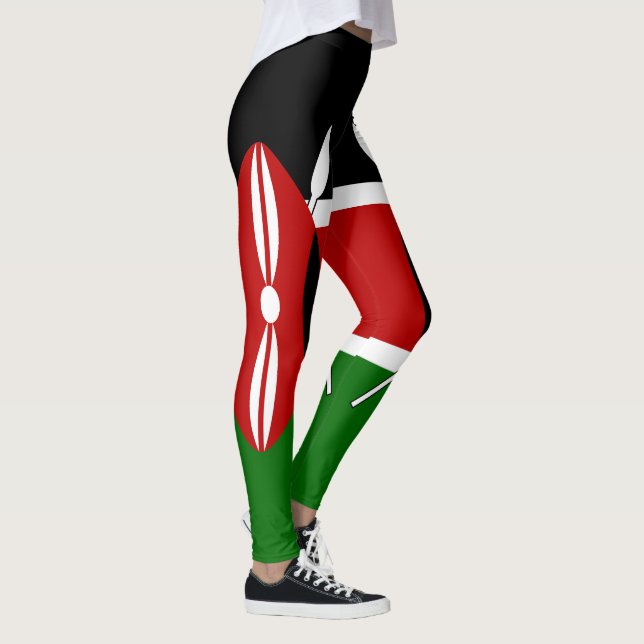 Kenya Flagga Leggings (Höger)