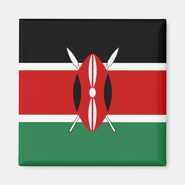 Kenya Flagga Magnet (Framsidan)