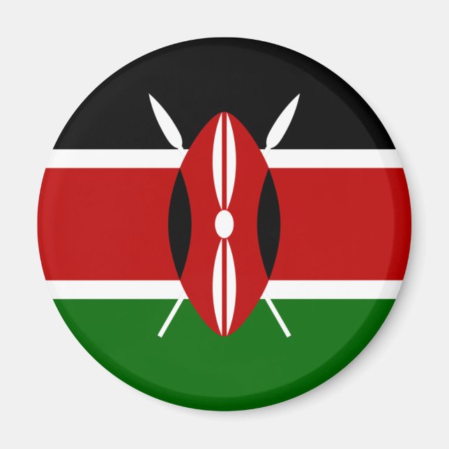 Kenya Flagga Magnet (Framsidan)