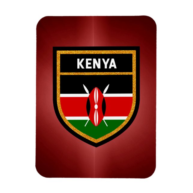Kenya Flagga Magnet (Vertikal)