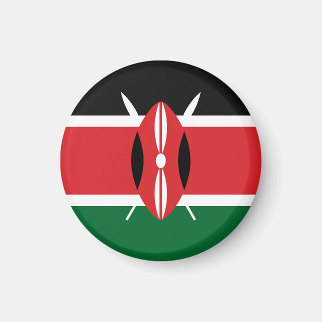 Kenya flagga magnet (Framsidan)