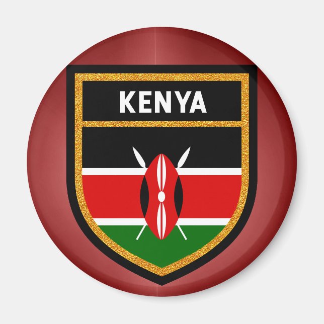 Kenya Flagga Magnet (Framsidan)