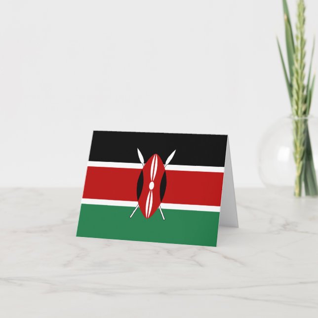 Kenya Flagga Notekard Kort (Framsida)
