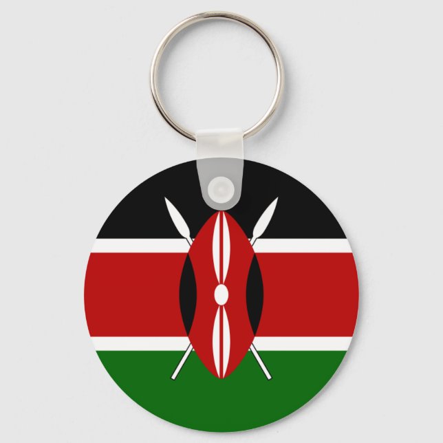 Kenya Flagga Nyckelring (Framsida)