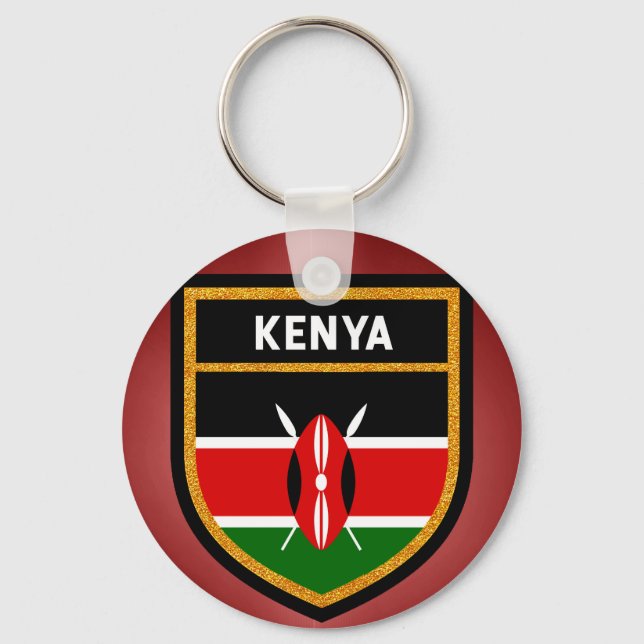 Kenya Flagga Nyckelring (Framsida)